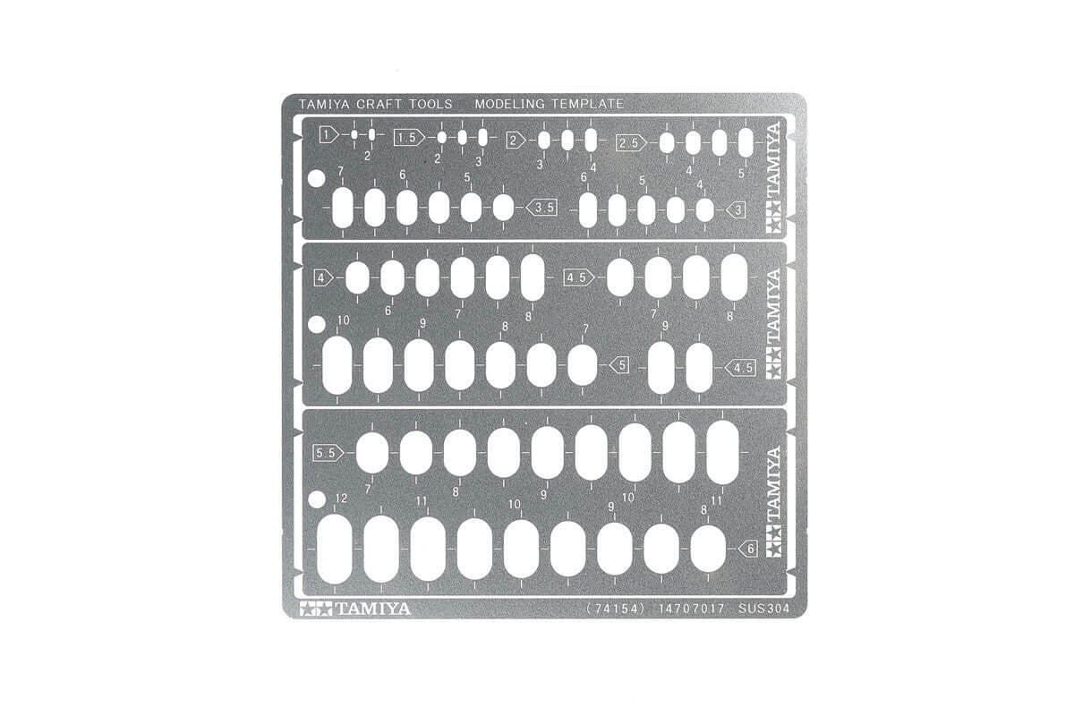 Tamiya Scribing Template Ovals 74154